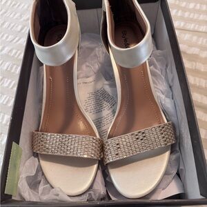 Style & Co. Women's Cream and Gold Strappy Heels